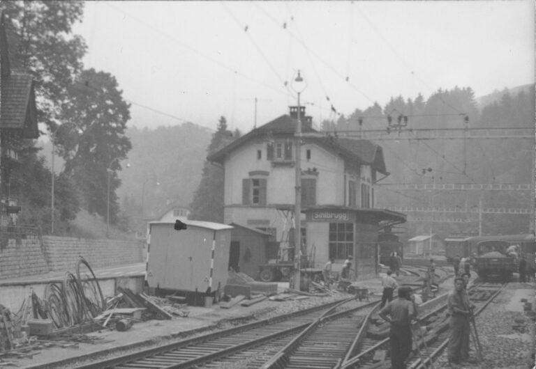 Bahnhof Sihlbrugg, Foto: SBB Historic F_116_00001_444