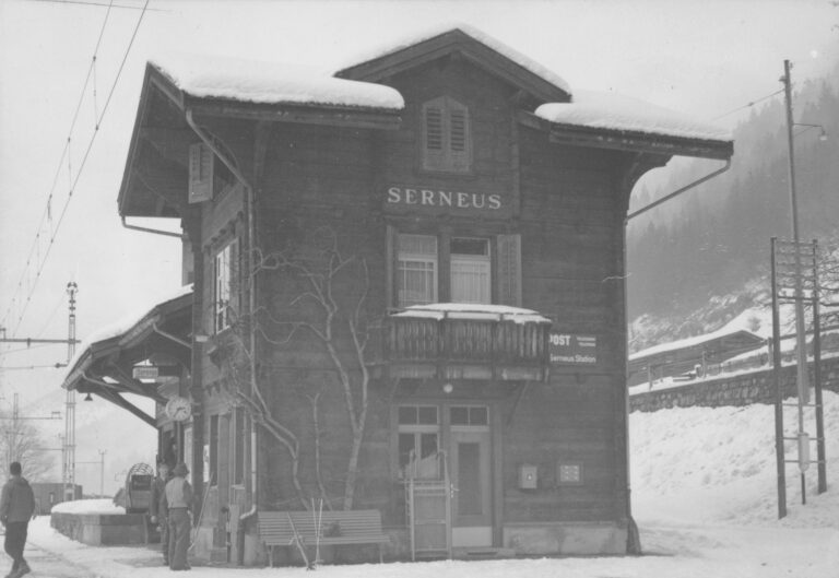 Bahnhof Serneus, Foto: SBB Historic F_116_00001_439