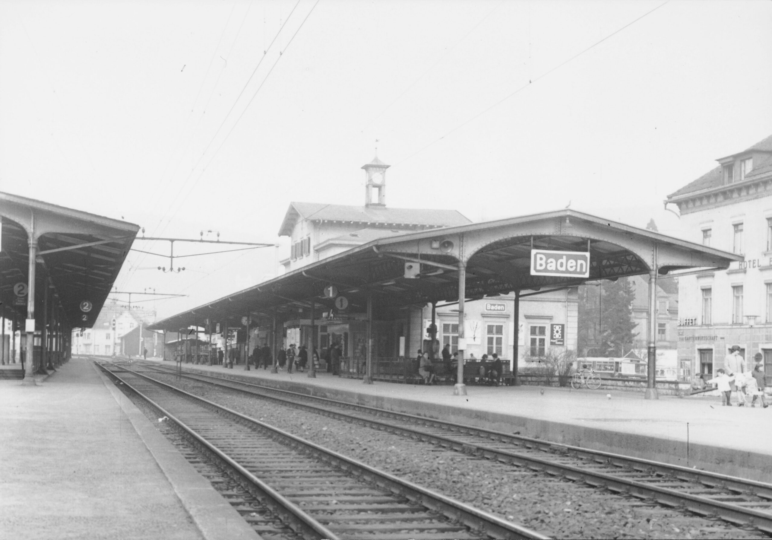 Bahnhof Baden, Foto: SBB Historic F_116_00001_039