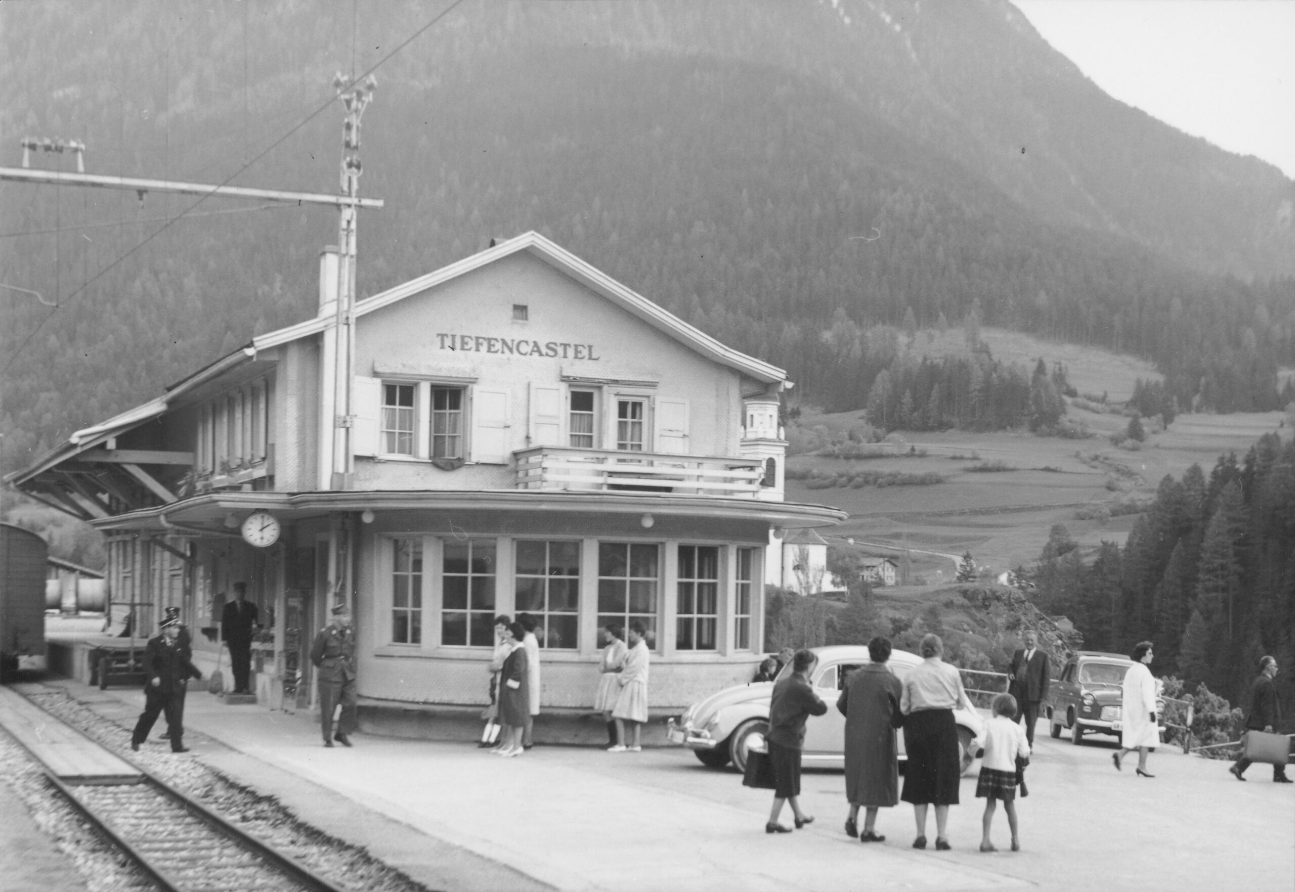 Bahnhof Tiefencastel, Foto: SBB Historic F_116_00001_499