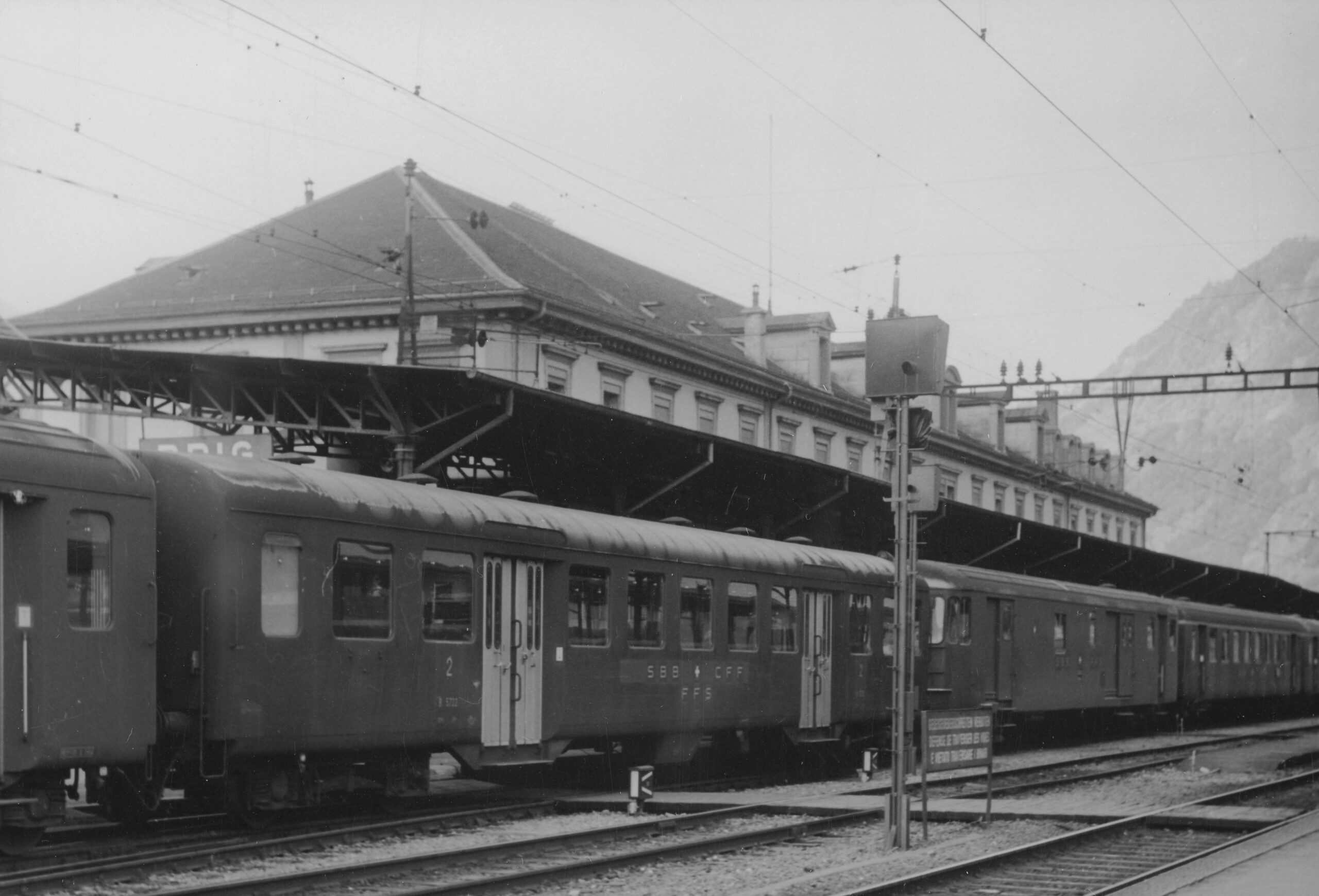 Bahnhof Brig, Foto: SBB Historic F_116_00001_087