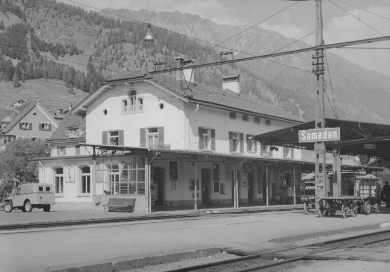 Bahnhof Samedan, Foto: SBB Historic F_116_00001_413
