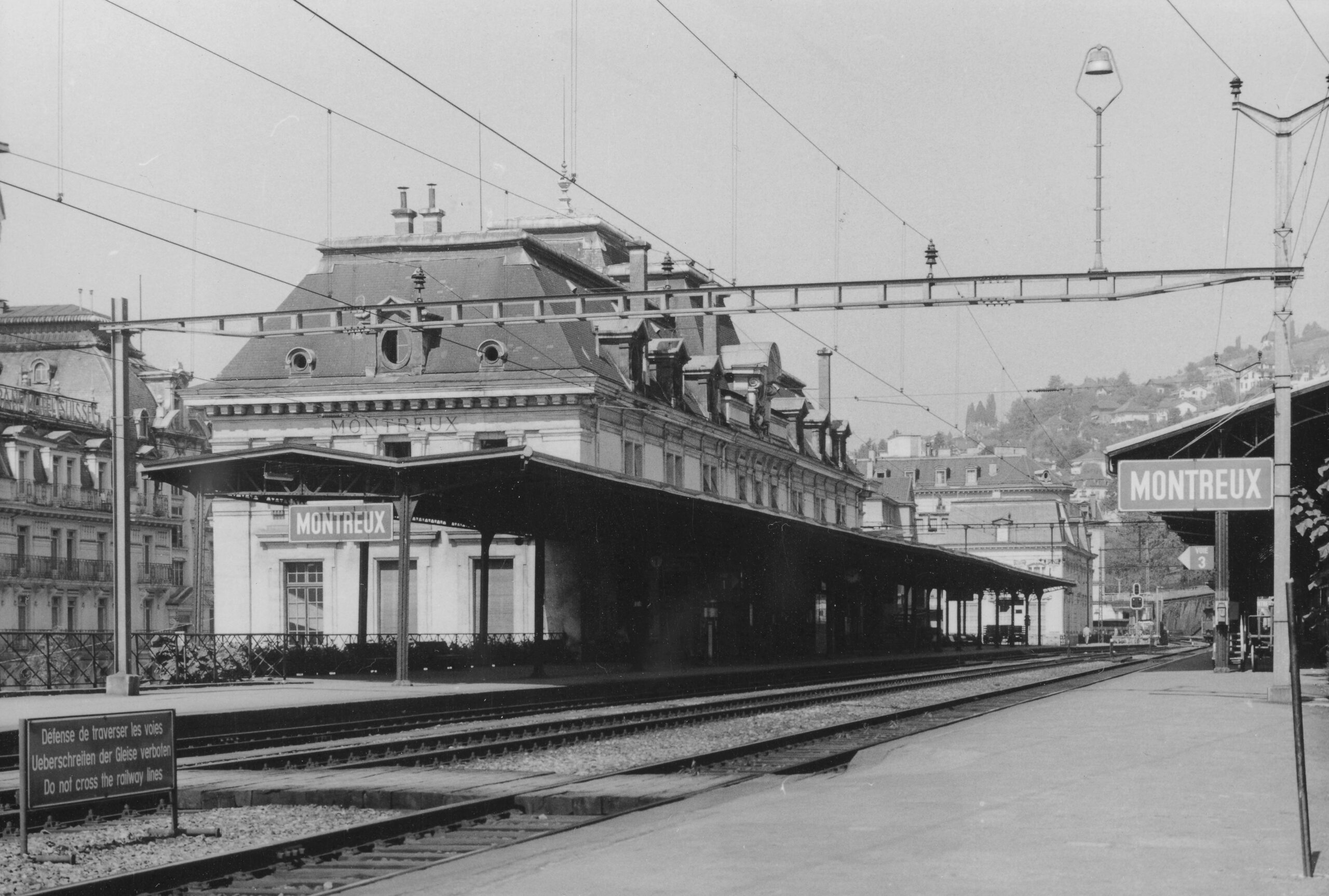 Bahnhof Montreux, Foto: SBB Historic F_116_00001_322