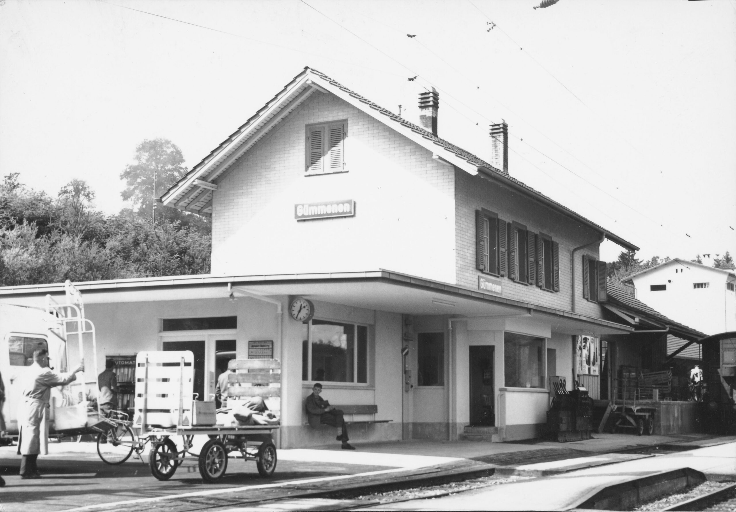 Bahnhof Gümmenen, Foto: SBB Historic F_116_00001_217