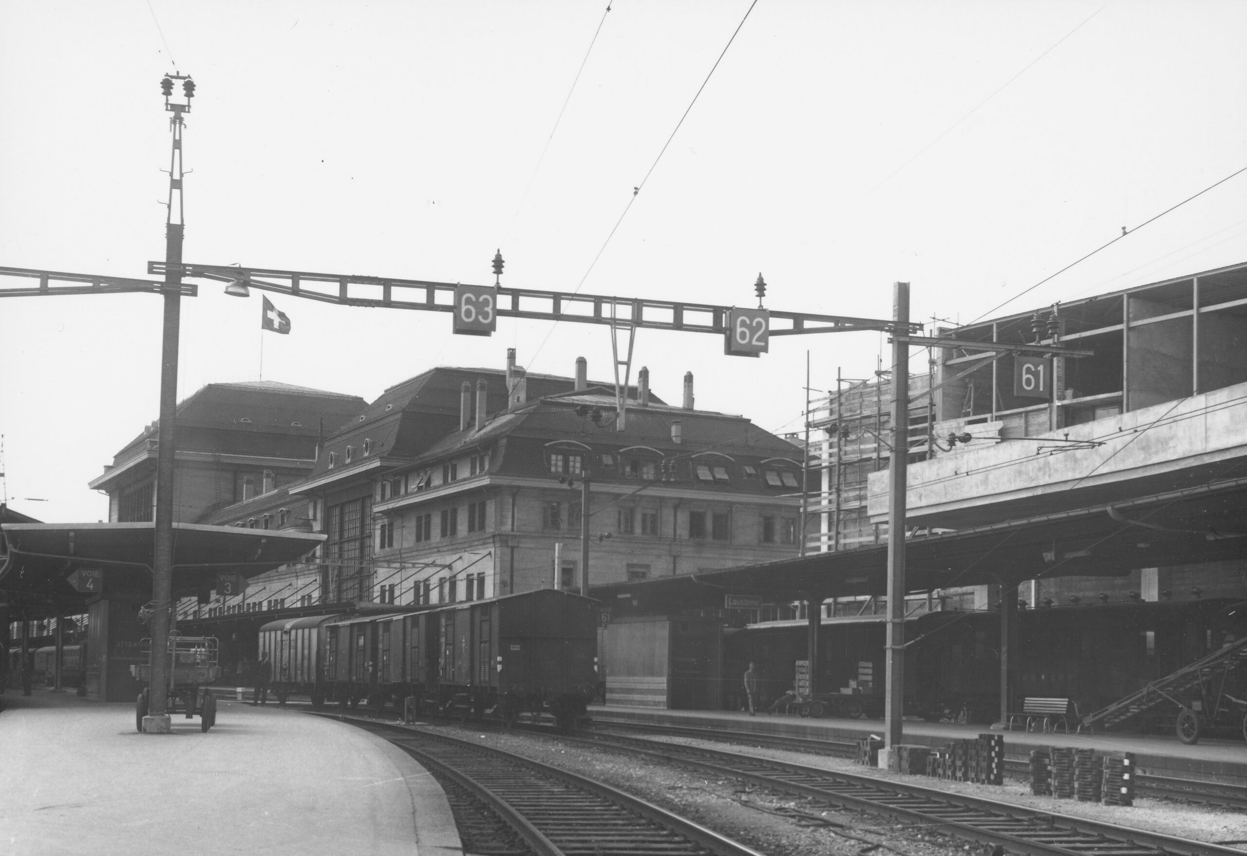 Bahnhof Lausanne - Gare CFF, Foto: SBB Historic F_116_00001_276